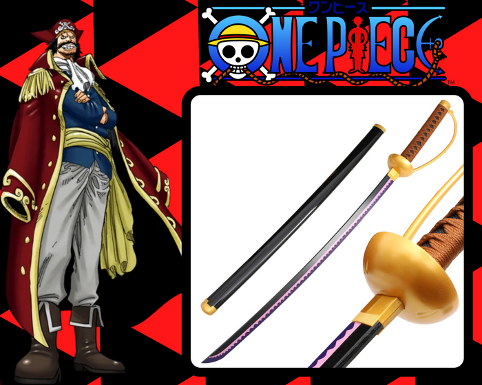 KATANA GOLD ROGER EN BOIS ONE PIECE